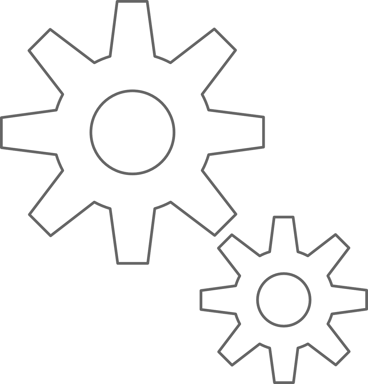 two connected gears